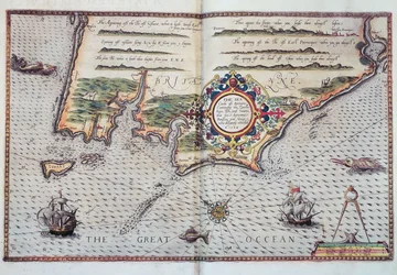 Mappa della costa della Bretagna, 1588